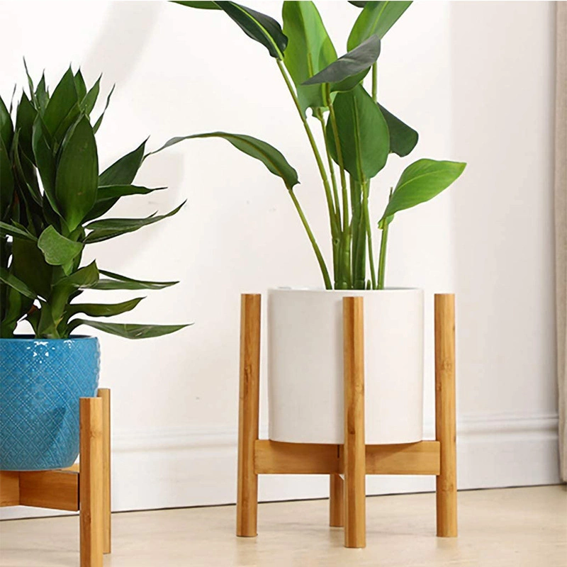 Bamboo Adjustable Flowers Rack Plant Stand