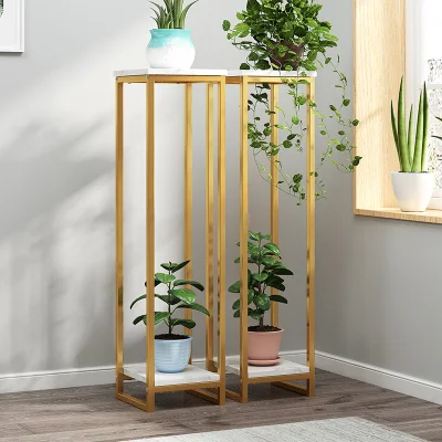 Popular Modern Metal Plants Shelf Living Room Furniture Cabinet Side Decoration Stand